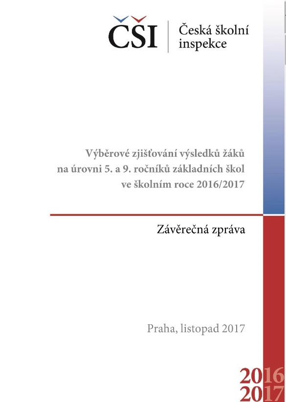 Výběrové zjišťování výsledků žáků 5. a 9. tříd ZŠ – závěrečná zpráva