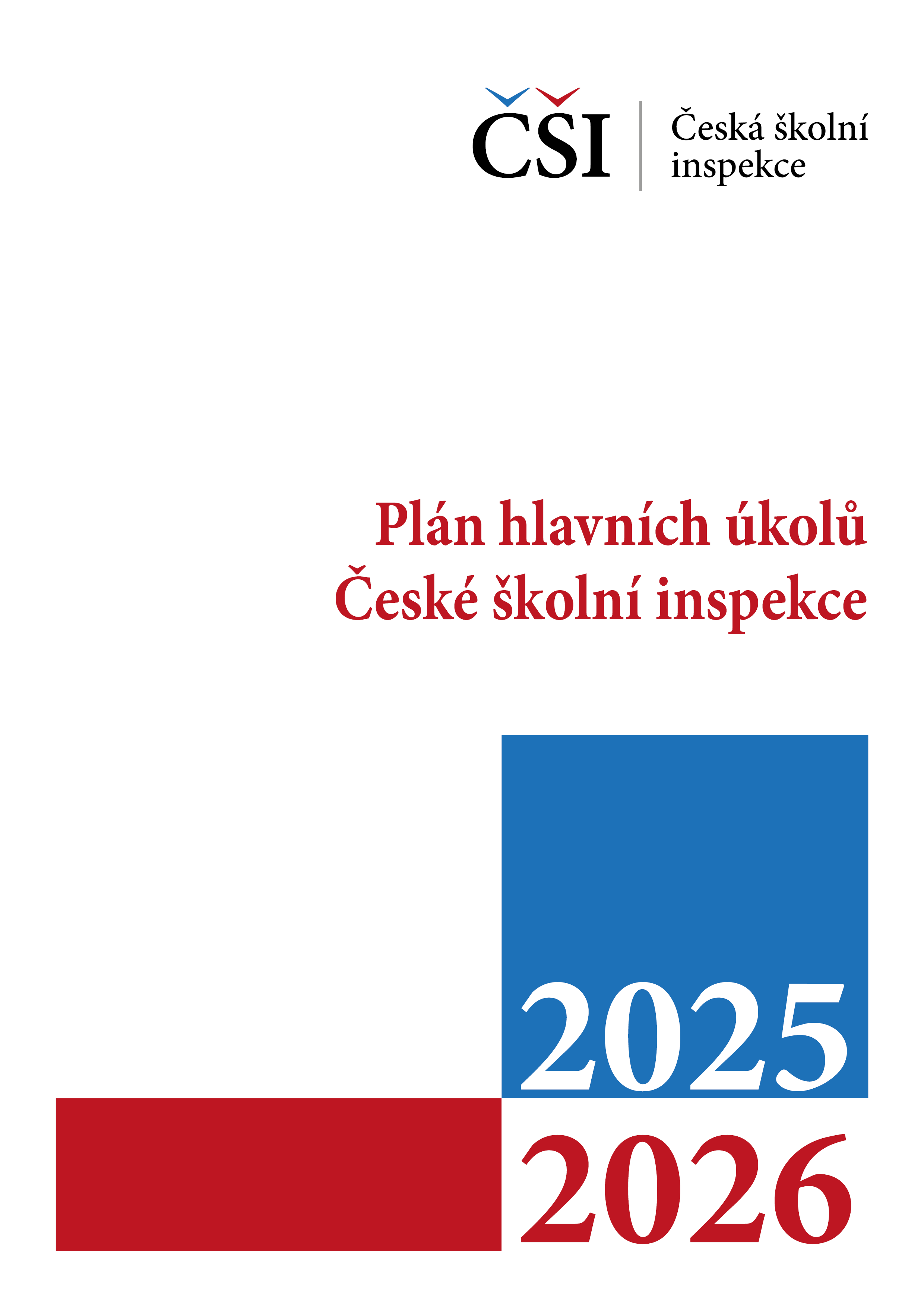 Plán hlavních úkolů České školní inspekce na školní rok 2025/2026