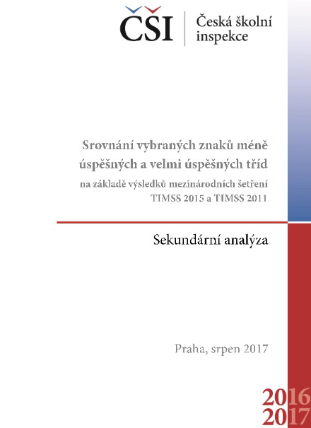 Sekundární analýza - Srovnání vybraných znaků méně úspěšných a velmi úspěšných tříd