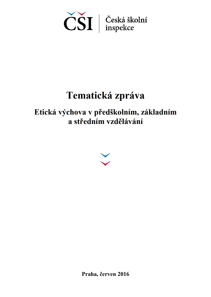 Tematická zpráva – Etická výchova v předškolním, základním a středním vzdělávání