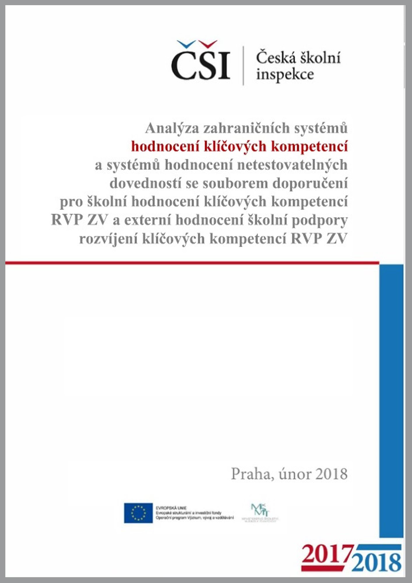 Analýza zahraničních systémů hodnocení klíčových kompetencí