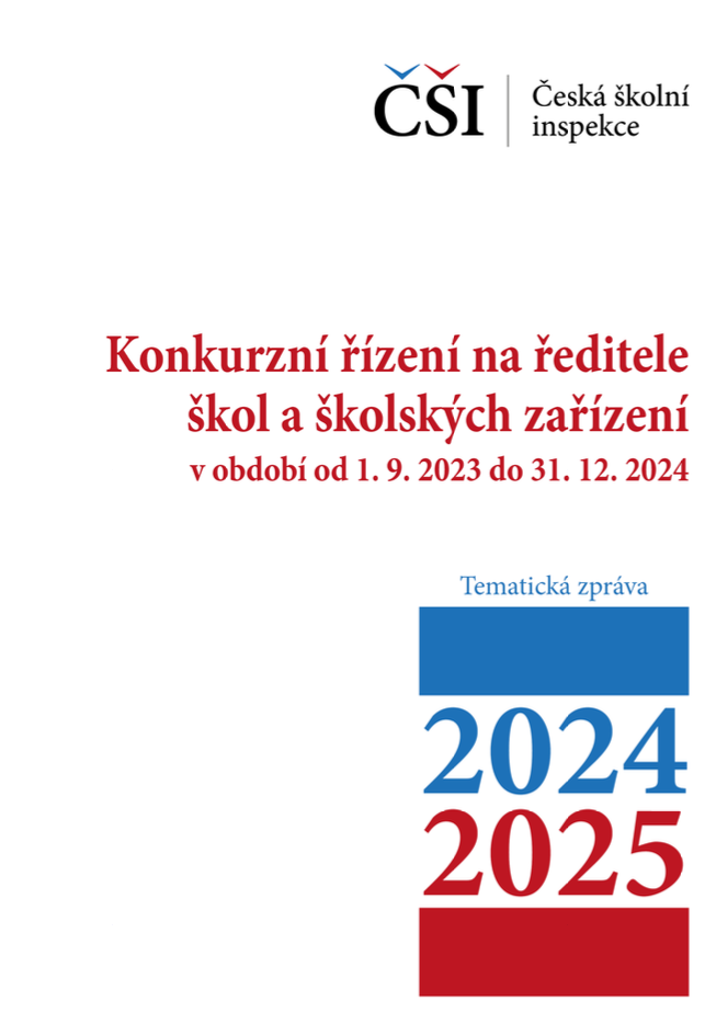 Tematická zpráva – Konkurzní řízení na ŘŠ a ŠZ v období od 1. 9. 2023 do 31. 12. 2024