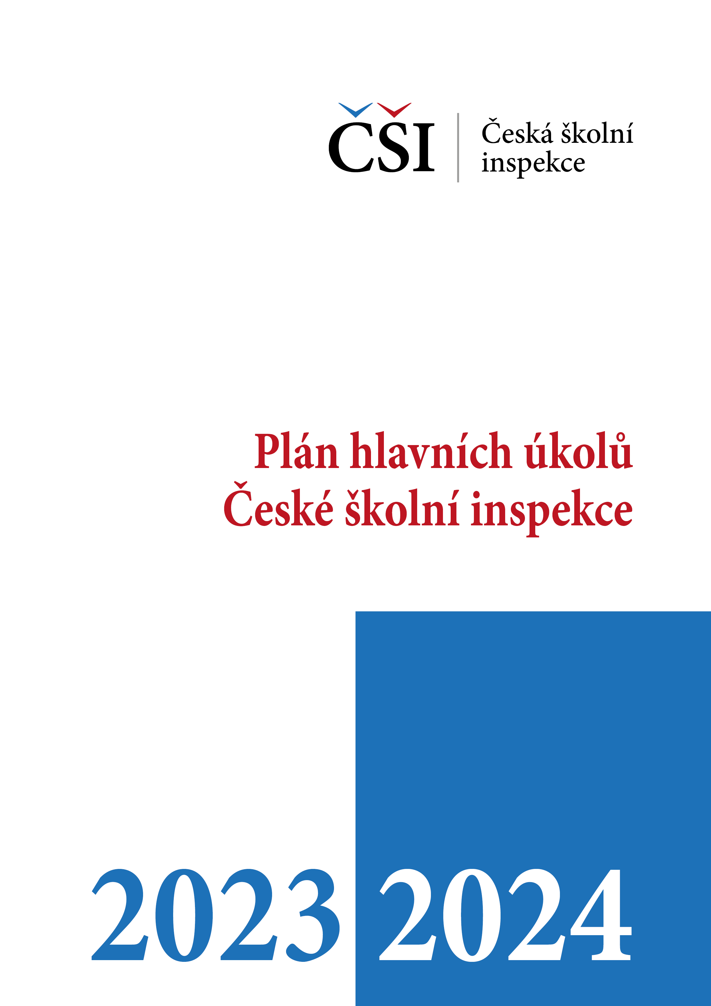 Plán hlavních úkolů České školní inspekce na školní rok 2023/2024