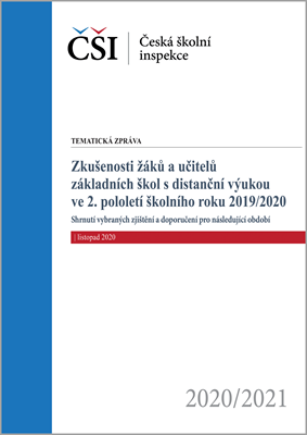 Tematická zpráva - Zkušenosti žáků a učitelů ZŠ s distanční výukou ve 2. pololetí 2019/2020